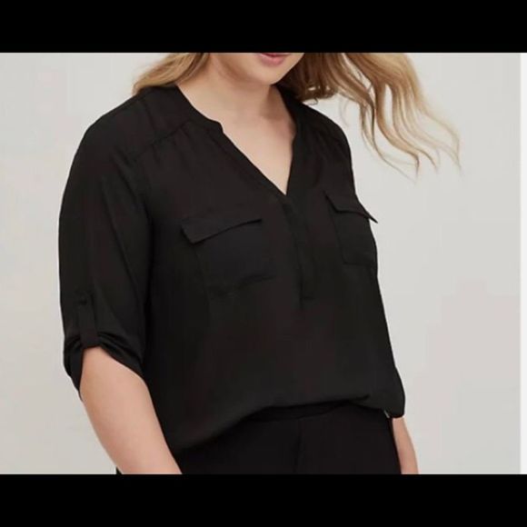 torrid Tops - Torrid black Harper Georgette top size 2x